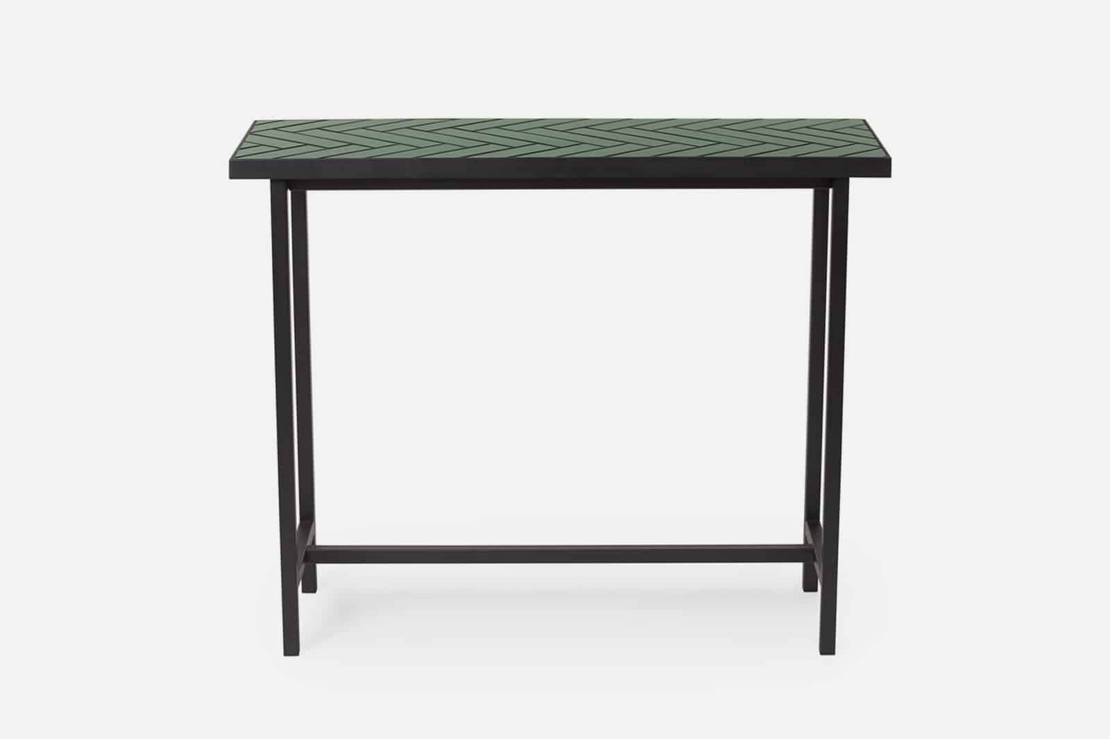 Warm Nordic Herringbone Tile Console Table GOOD FORM